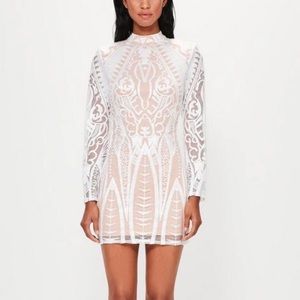 Peace + Love Lace High Neck Dress